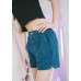 Elastic Waist Denim Shorts